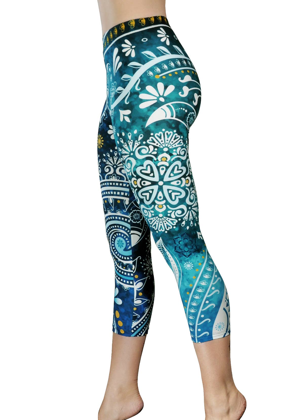 COMFY YOGA - Aquamarine Yoga Capris